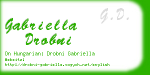 gabriella drobni business card